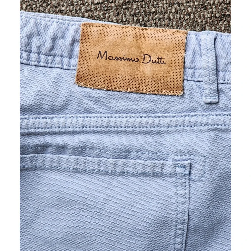 Massimo Dutti Men's Grey Cotton 5 Pocket Slim-Fit Pants Size 32 X 30